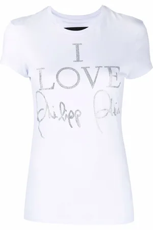 Philipp Plein I Love crystal-embellished T-shirt