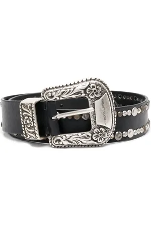 Golden Goose Leather decorative-buckle belt