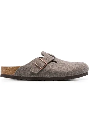 Birkenstock Boston buckle-embellished slippers