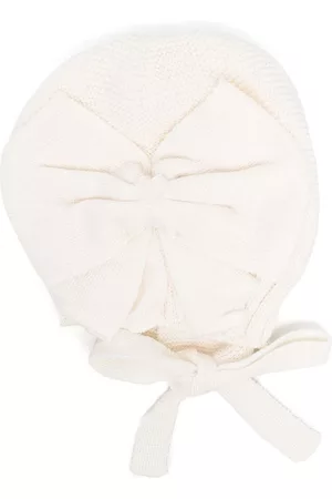 Monnalisa Bow-embellished knitted beanie
