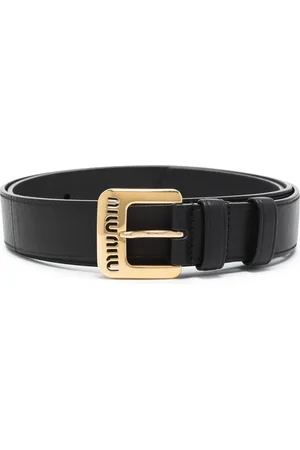 Miu Miu Logo-embellished leather belt
