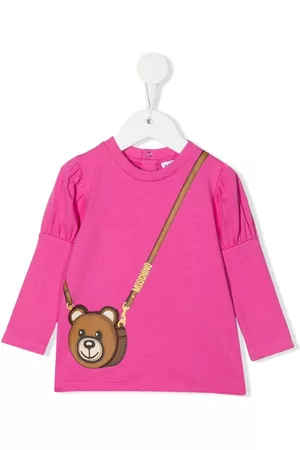 Moschino Kids Teddy Bear bag-print top