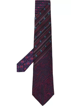 ETRO Embroidered paisley-pattern tie