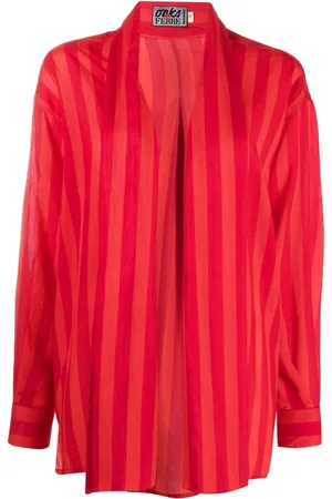 Gianfranco Ferré 1990s shawl lapels striped jacket