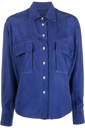 Gucci 1990s contrast-stitch silk shirt