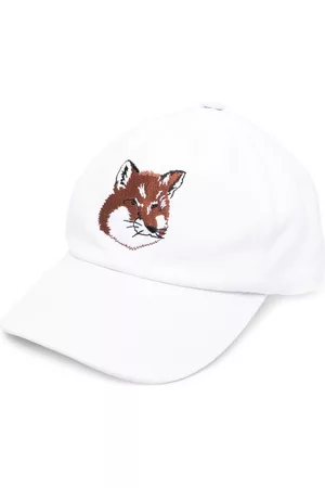 Maison Kitsuné Women Caps - Fox head embroidered cap