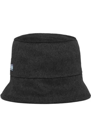 Prada Logo patch bucket hat