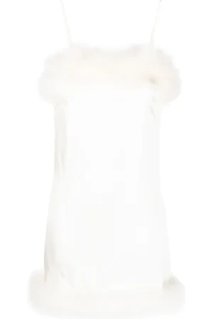 Gilda & Pearl Celeste feather-trim mini dress