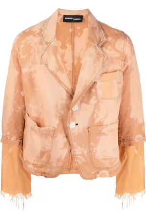 Edward Cuming Cropped sleeve bleach blazer