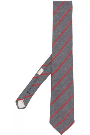 VERSACE 1970s knitted diagonal-stripe tie