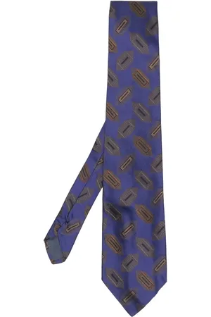 VERSACE 1980s abstract-print silk tie
