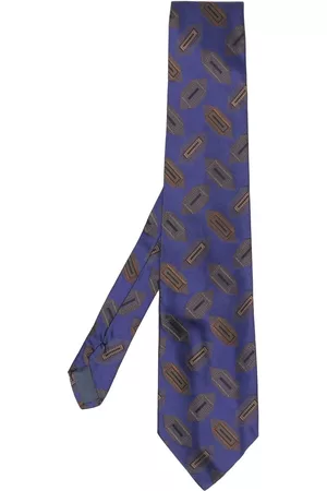 VERSACE 1980s abstract-print silk tie