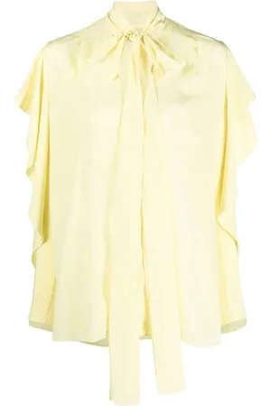 DEL CORE Ruffled silk blouse