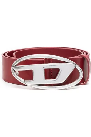 Diesel 1DR logo-buckle leather belt