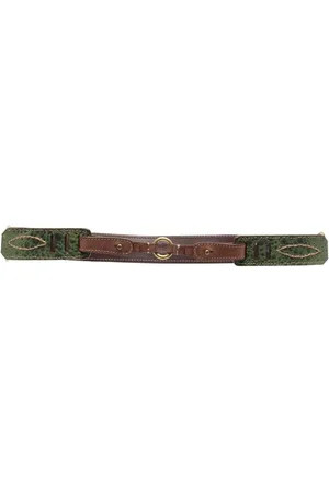 Gianfranco Ferré 1990s stitch-detailed leather belt