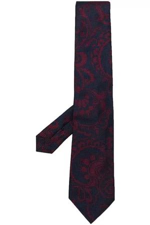 Etro Men Bow Ties - Paisley-print detail tie