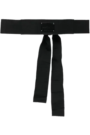 Gianfranco Ferré 1990s logo-patch silk belt