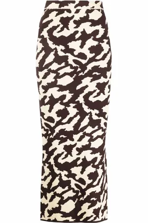 Nanushka Animal print midi tube skirt