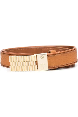 Gianfranco Ferré 1990s logo-plaque buckle belt