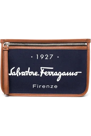 Salvatore Ferragamo Logo print clutch