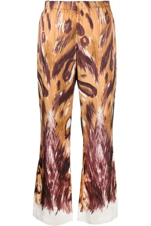 Marni Graphic-print flared trousers