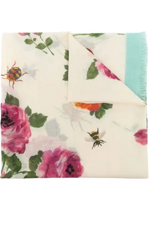 Gucci Floral-print frayed scarf