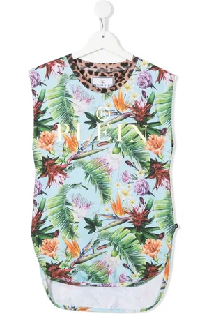 Philipp Plein Floral-print branded dress