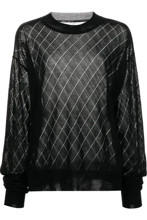 RTA Avalon open argyle sweater