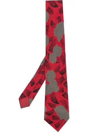VERSACE 1970s graphic-print silk tie