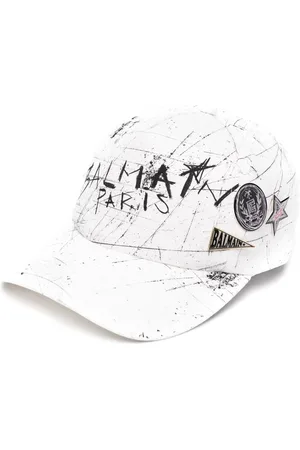 Balmain Graffiti logo-print cap