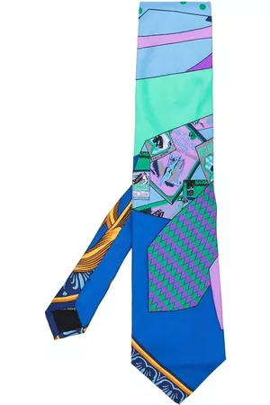 VERSACE 1990s graphic-print silk tie