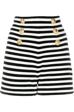 Balmain Striped cotton shorts