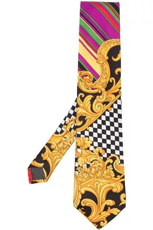 Versace Pre-Owned 1990s Barocco patchwork-print silk tie