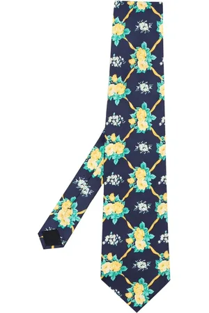 VERSACE 1990s floral-print silk tie