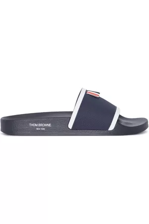 Thom Browne Grosgrain-trim terrycloth slides