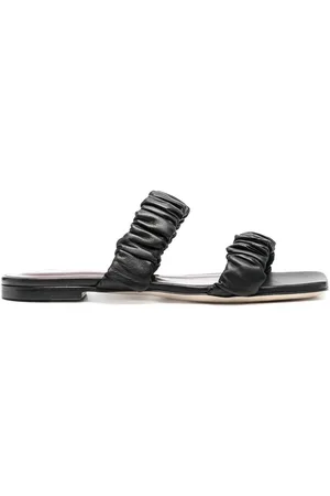 Staud Maya leather flat sandals