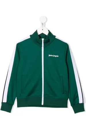 Palm Angels Logo-print zip-up bomber jacket