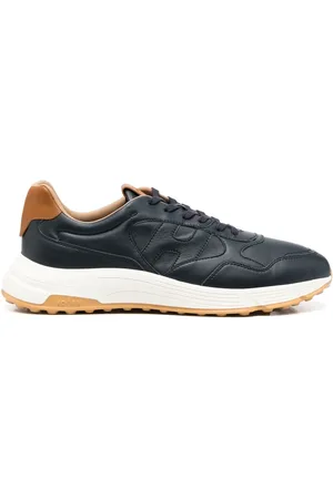 Hogan Leather embossed-logo sneakers