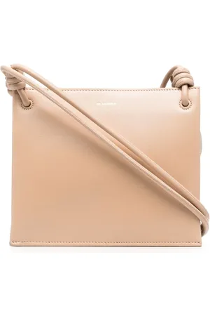 Jil Sander Engraved-logo leather crossbody bag