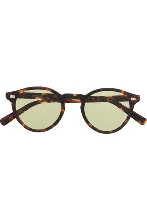 Eyevan 7285 Tortoiseshell-effect round-frame sunglasses