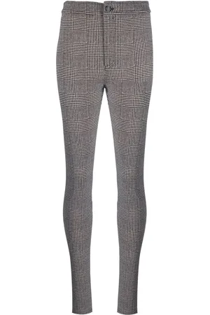Saint Laurent Check-patterned skinny trousers