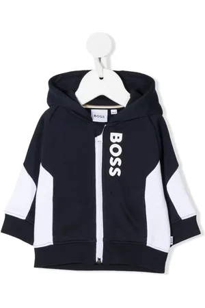 HUGO BOSS Logo-print long-sleeve hoodie