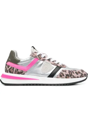 Philippe model Leopard-print lace-up sneakers