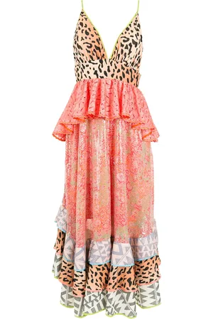 Olympiah Multi-print tiered ruffle dress