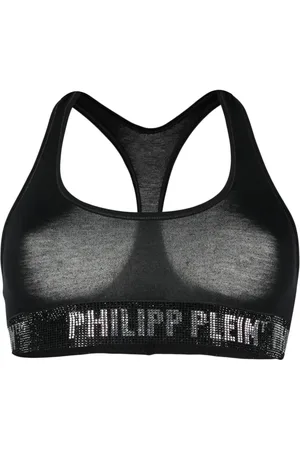 Philipp Plein Logo-embellished cotton sports bra