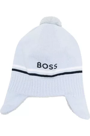 BOSS Kidswear Logo-knit pull-on hat