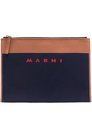 Marni Logo print clutch bag