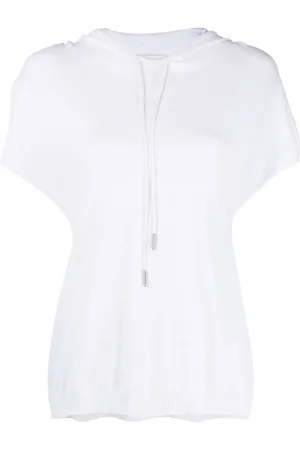 Fabiana Filippi Fine-knit short-sleeved hoodie