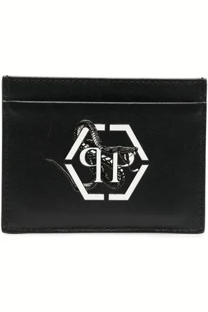 Philipp Plein French hexagon-print cardholder