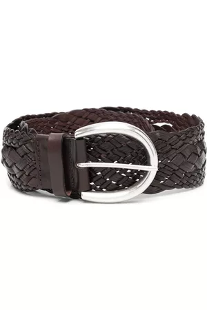 Orciani Braided-strap leather belt